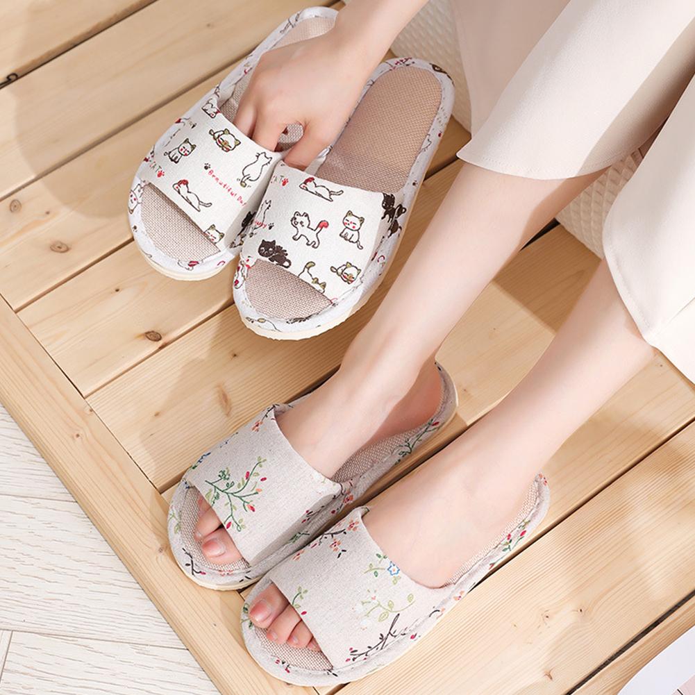 Baby Gate Stairs - Pantuflas de Lino para Mujer, Pantuflas