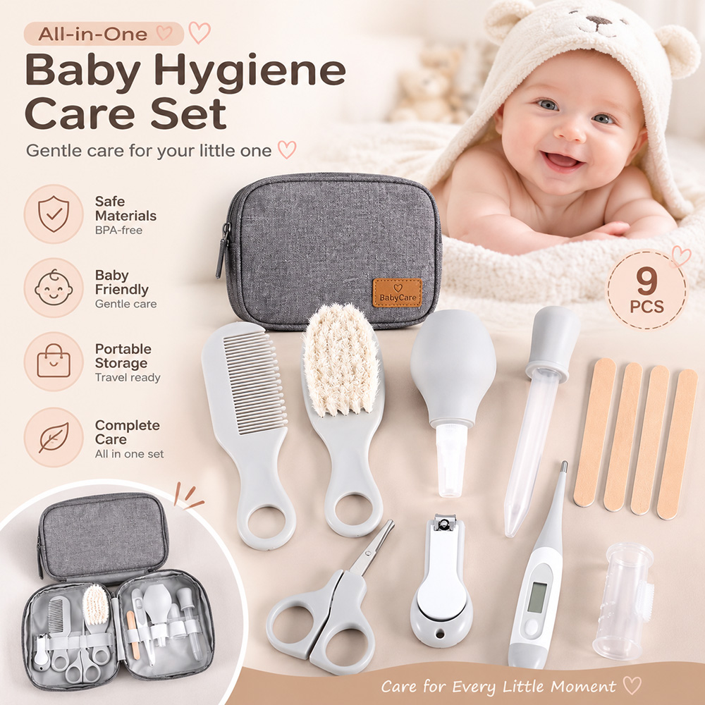 Kit de Cuidado para Bebés de 9 - Baby Products Kit Set reseña y precio
